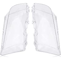 Qiilu par de Tapa de Lente de Faro-1 par de Faros Delanteros Izquierdo y Derecho- Lente Transparente del Faro para E46 3…